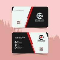 Premium business card template design with mockup and background vector