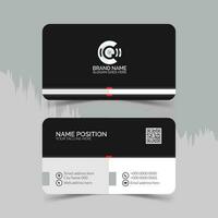 elegant minimal black and white business card template design and mockup vector