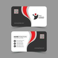 Premium business card template design with mockup and background vector