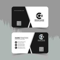 elegant minimal black and white business card template design and mockup vector