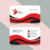 Modern stylish business card template design and mockup vector