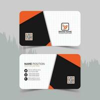 Minimal corporate business card template design vector