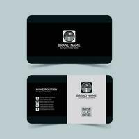Modern stylish dark and white business card template design vector