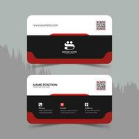 Premium business card template design with mockup and background vector