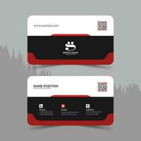 Premium business card template design with mockup and background vector