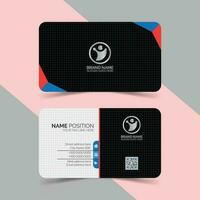 Minimal corporate business card template design vector