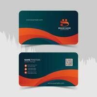 Abstract double side modern business card  template design vector