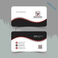 Premium business card template design with mockup and background vector