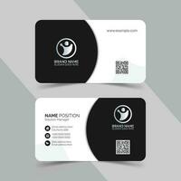 Dark business card layout with mockup and background vector