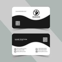 Dark business card layout with mockup and background vector