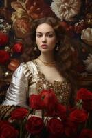 Photo portrait of a fashion women