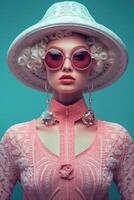 Photo portrait of a fashion women