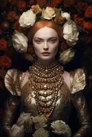 Photo portrait of a fashion women