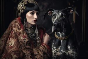 Photo portrait of a fashion women