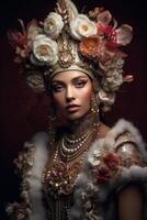 Photo portrait of a fashion women