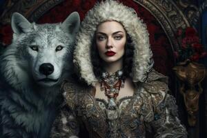 Photo portrait of a fashion women