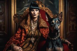 Photo portrait of a fashion women
