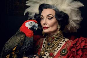 Photo portrait of a fashion women