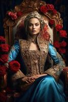 Photo portrait of a fashion women