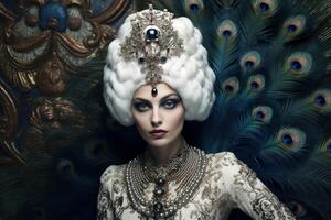 Photo portrait of a fashion women