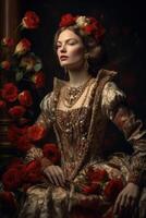 Photo portrait of a fashion women