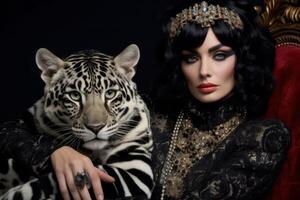 Photo portrait of a fashion women