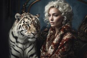 Photo portrait of a fashion women