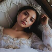 Photo portrait of a woman in wedding dress