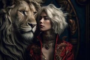 Photo portrait of a fashion women