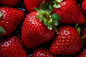 Ai Generative Photo of a fresh strawberry