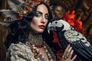 Photo portrait of a fashion women