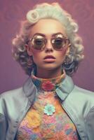 Photo portrait of a fashion women