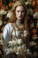Photo portrait of a fashion women