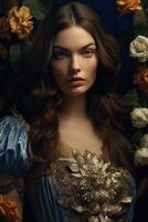 Photo portrait of a fashion women