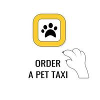 Button Order a Pet Taxi Paw of the Animal reaches for the button vector