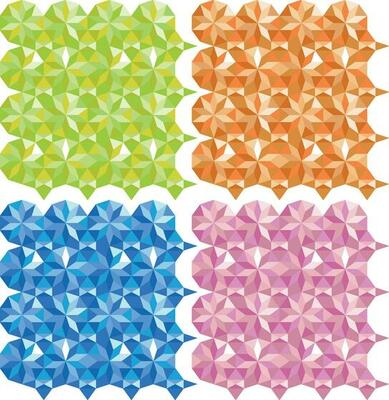 Seamless colorful crystal pattern. Gemstone texture in vector isolated on transparent background