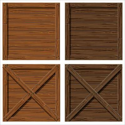 Wooden box texture in vector. Object for games in high quality. Isolated on transparent background.