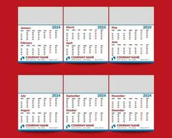 gratis vector degradado 2024 mensual calendario modelo