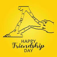 Happy Friendship Day Post Design vector