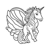 Cute Baby Horse Line Art vector