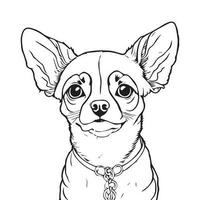 Cute Baby Dog Line Art Design vector