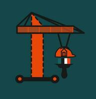 construction, crane, construction logo, helmet, logo vector