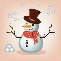 snowman, new year, toy, holiday, christmas vector