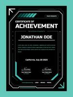 Modern sports certificate template vector