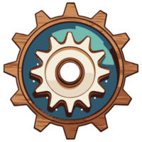 Cogwheel gear, setting symbol. ai generative png