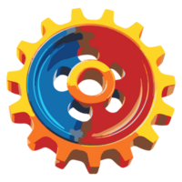 Cogwheel gear, setting symbol. ai generative png