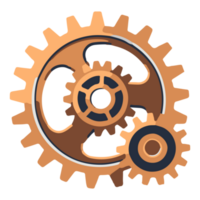 Cogwheel gear, setting symbol. ai generative png