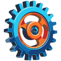 Cogwheel gear, setting symbol. ai generative png