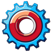 Cogwheel gear, setting symbol. ai generative png