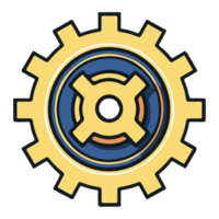 Cogwheel gear, setting symbol. ai generative png